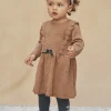Sergent Major Robe-Robe marron chin&eacute; en tricot fantaisie