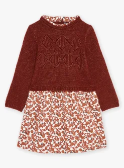 Sergent Major Robe & Combinaison-Robe marron effet 2-en-1