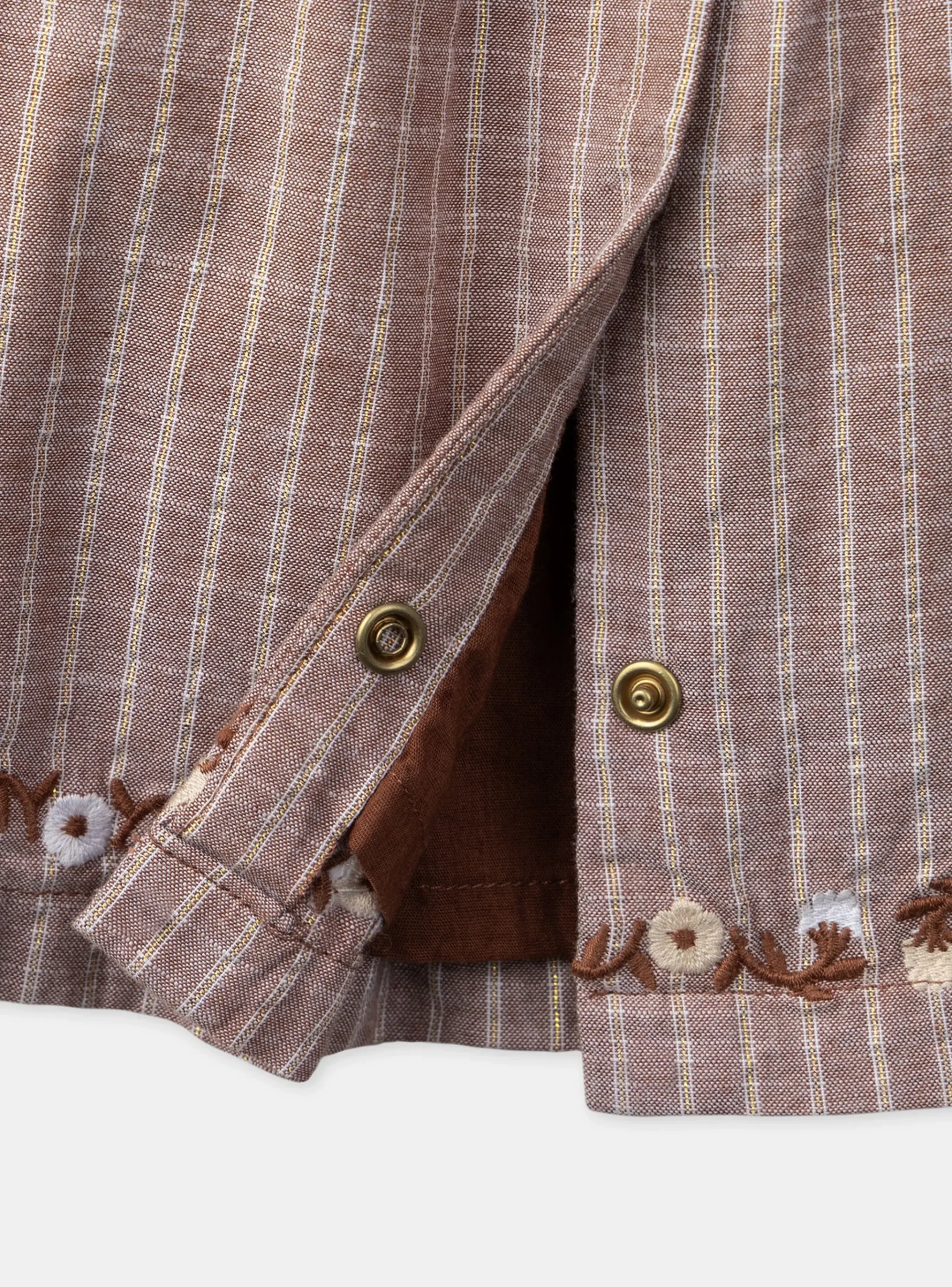 Sergent Major Robe-Robe rayée avec fils métallisés