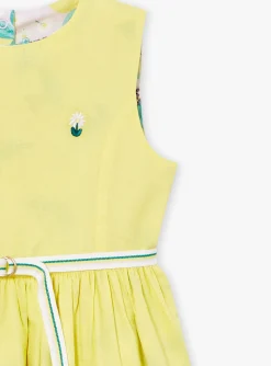 Sergent Major Robe & Combinaison-Robe r&eacute;versible jaune en satin de coton
