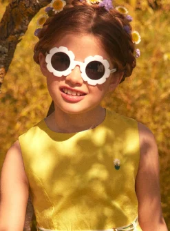 Sergent Major Robe & Combinaison-Robe r&eacute;versible jaune en satin de coton