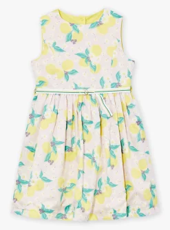 Sergent Major Robe & Combinaison-Robe r&eacute;versible jaune en satin de coton