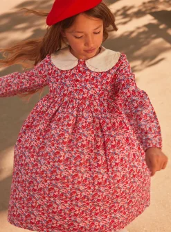 Sergent Major Robe & Combinaison-Robe rose, rouge et lilas &agrave; imprim&eacute; fleuri
