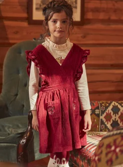 Sergent Major Robe & Combinaison-Robe rouge en velours côtelé