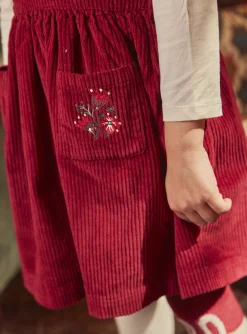 Sergent Major Robe & Combinaison-Robe rouge en velours c&ocirc;tel&eacute;