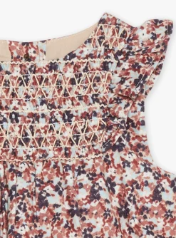 Sergent Major Robe-Robe sans manches beige &agrave; imprim&eacute; fleuri