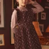 Sergent Major Robe & Combinaison-Robe tablier chocolat en velours