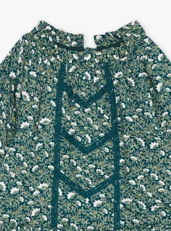 Sergent Major Robe & Combinaison-Robe vert &eacute;meraude &agrave; imprim&eacute; fleuri