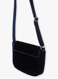 Sergent Major Sac, Cartable & Parapluie-Sac bandouli&egrave;re bleu marine en velours