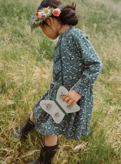 Sergent Major Sac, Cartable & Parapluie-Sac besace papillon paillet&eacute; &eacute;cru et vert