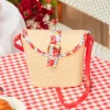 Sergent Major Sac, Cartable & Parapluie-Sac en paille avec anse en simili cuir