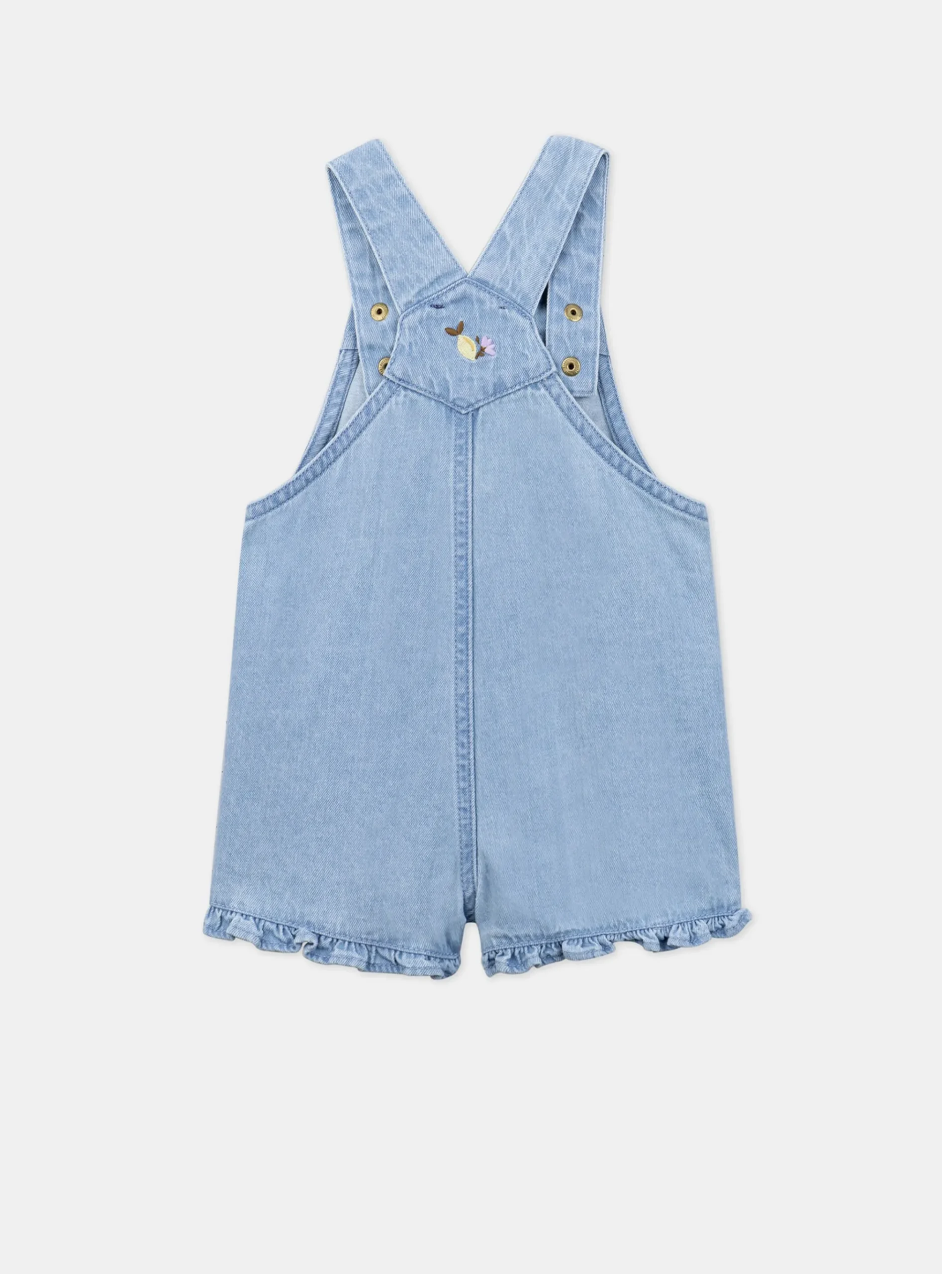 Sergent Major Ensemble, Combinaison & Salopette-Salopette courte en denim avec broderies