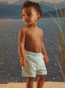 Sergent Major Maillot De Bain-Short de bain bleu à imprimé rayures