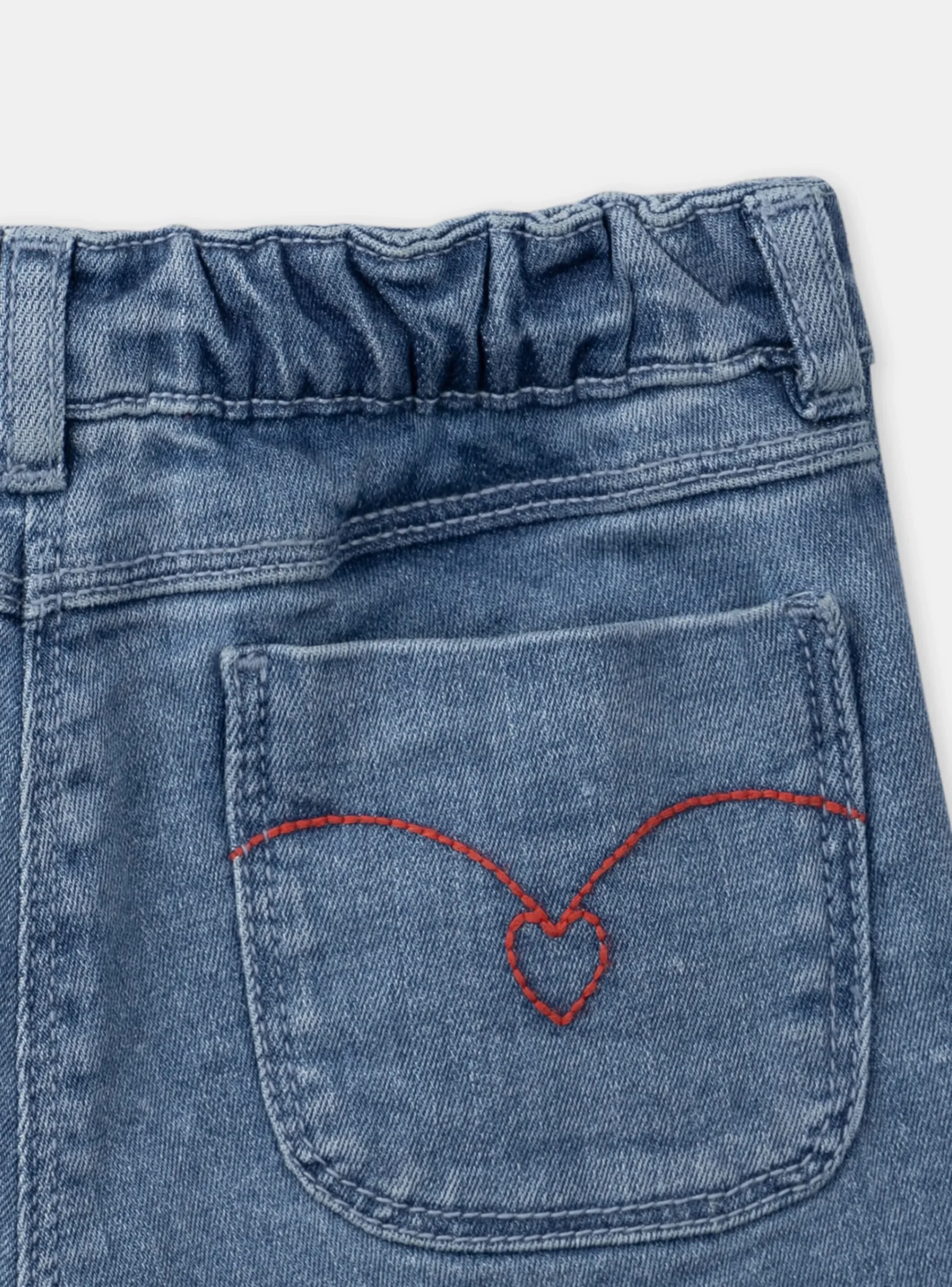 Sergent Major Jupe & Short-Short en jean coeurs