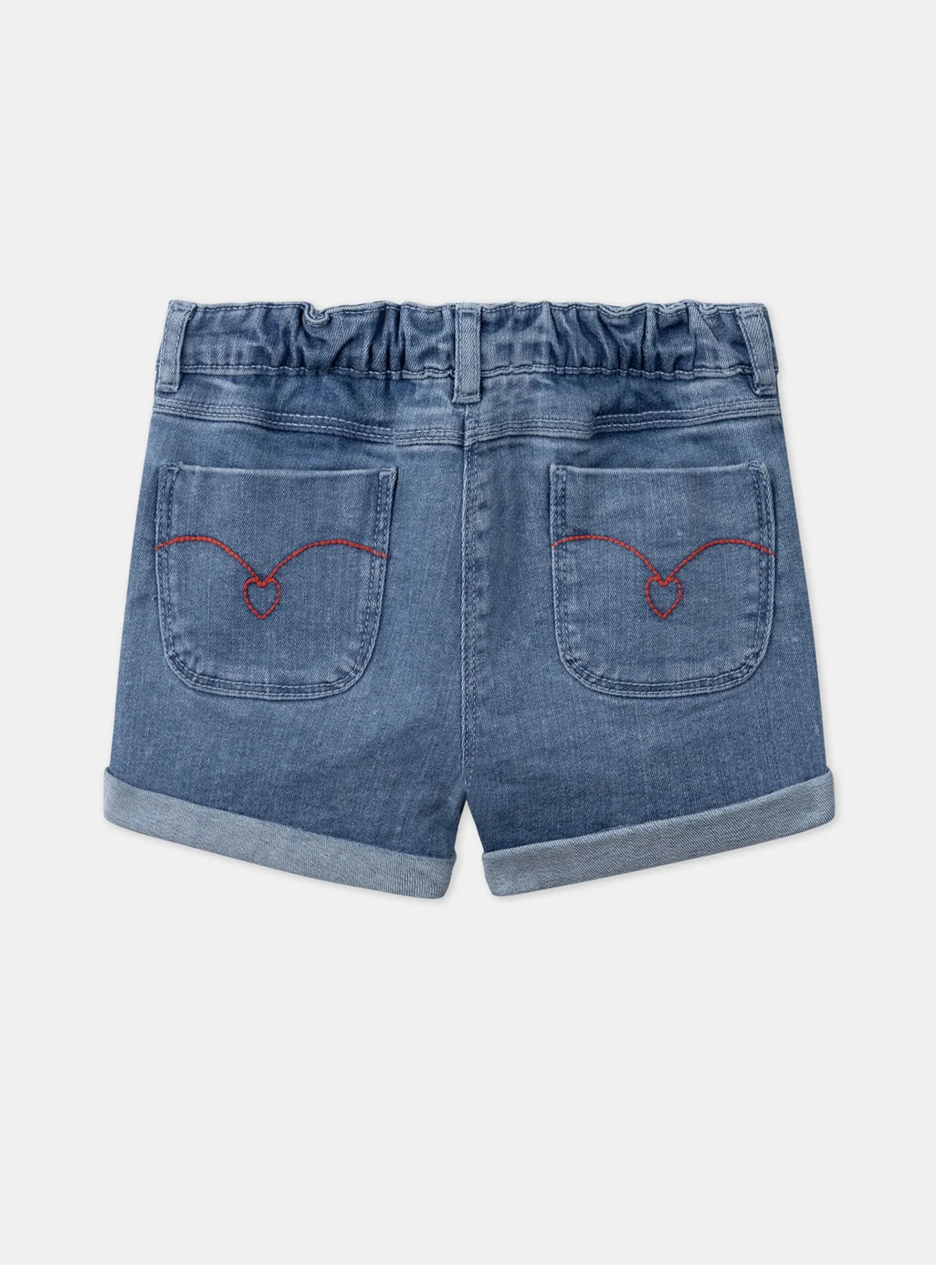Sergent Major Jupe & Short-Short en jean coeurs