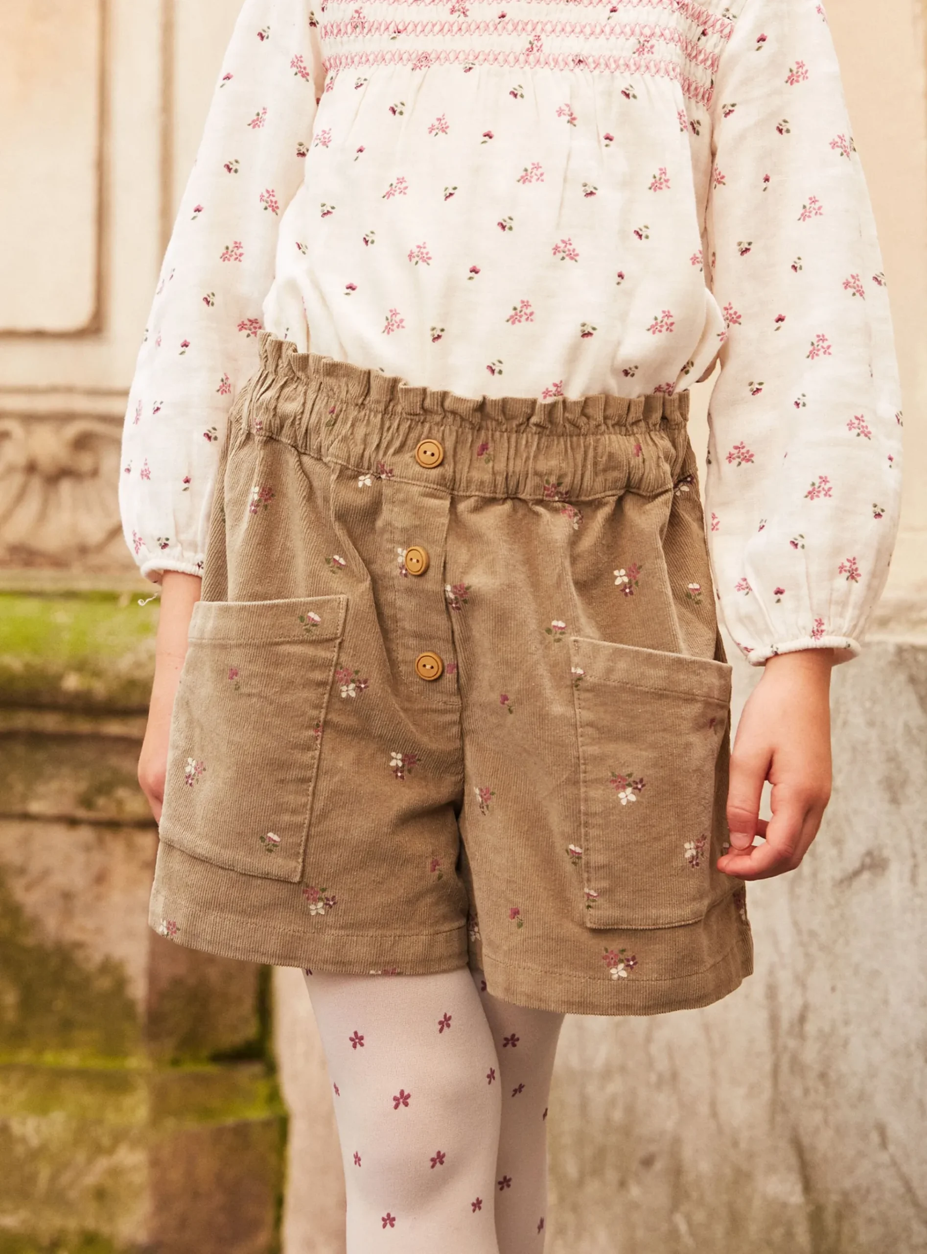 Sergent Major Jupe & Short-Short en velours fleuri