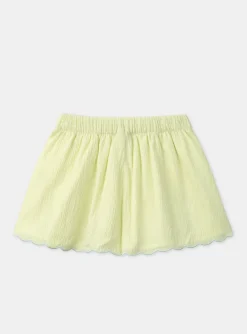 Sergent Major Jupe & Short-Short Jaune &agrave; Broderies Jaune P&acirc;le