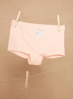 Sergent Major Sous-vêtement, Chaussette & Collant-5 shortys ciel, &eacute;cru, rose et orange &agrave; imprim&eacute; curs et fleuris et motifs f&eacute;es danseuses