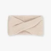 Sergent Major Bonnet, Echarpe & Gant-Snood beige en tricot