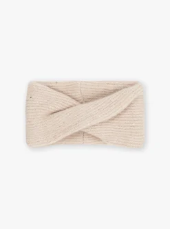Sergent Major Bonnet, Echarpe & Gant-Snood beige en tricot