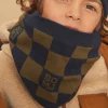 Sergent Major Bonnet, Echarpe, & Gant-Snood kaki et bleu marine en tricot