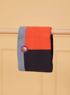 Sergent Major Bonnet, Echarpe, & Gant-Snood maille côtelé tricolore