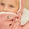 Sergent Major Bonnet, Echarpe & Gants-Snood rose en tricot