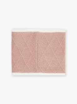 Sergent Major Bonnet, Echarpe & Gants-Snood rose en tricot