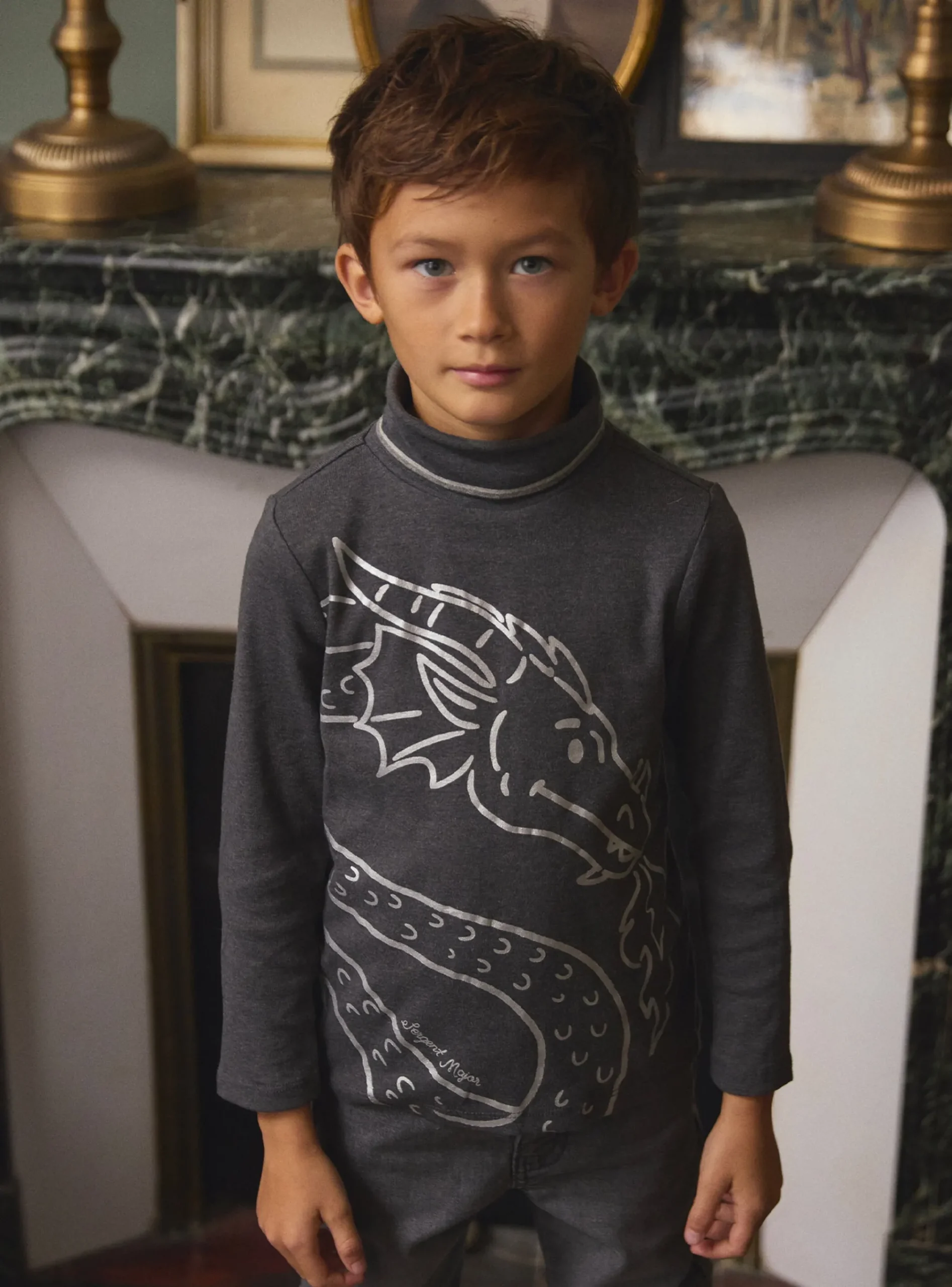 Sergent Major Pull, Gilet & Sweat-Sous-pull Gris Dragon