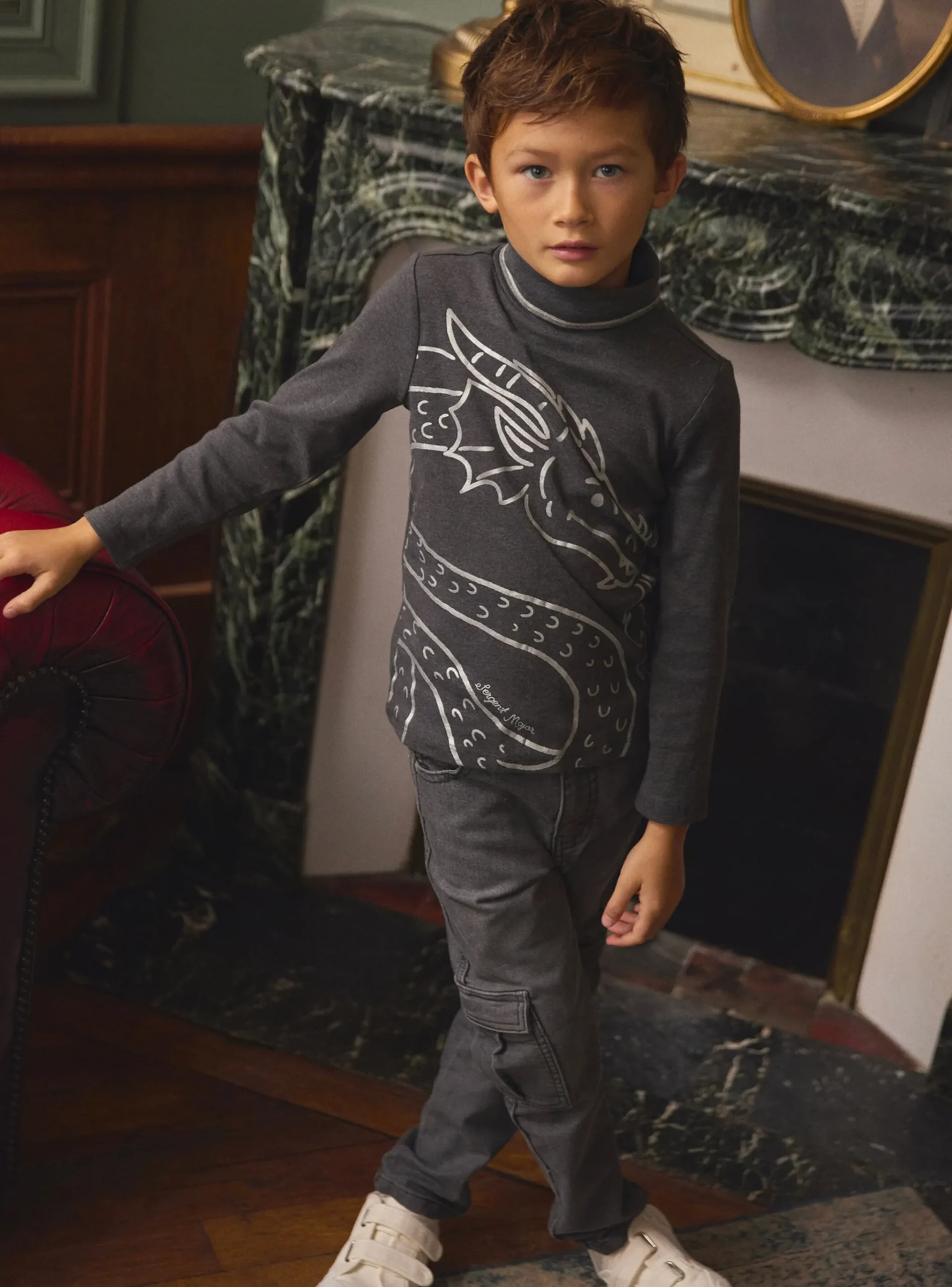 Sergent Major Pull, Gilet & Sweat-Sous-pull Gris Dragon