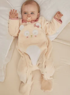 Sergent Major Pyjama & Grenouillère-Surpyjama nude en fourrure synthétique