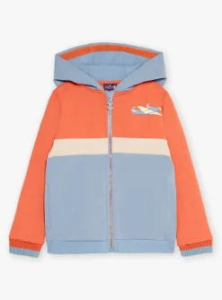 Sergent Major Pull, Gilet & Sweat-Sweat &agrave; capuche bleu azur