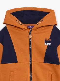 Sergent Major Tenues De Sport-Sweat &agrave; capuche bleu marine et marron