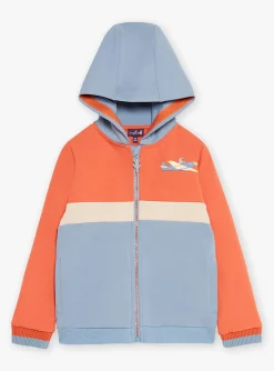 Sergent Major Pull, Gilet & Sweat-Sweat &agrave; capuche bleu azur