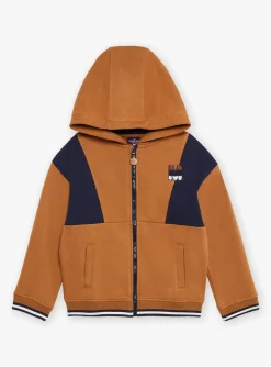 Sergent Major Tenues De Sport-Sweat &agrave; capuche bleu marine et marron