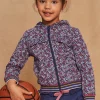 Sergent Major Tenues De Sport-Sweat &agrave; capuche violet &agrave; imprim&eacute; fleuri