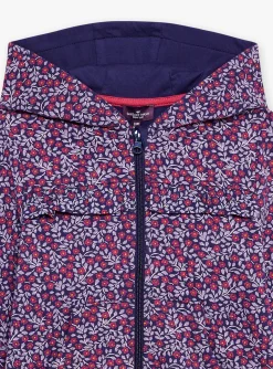 Sergent Major Tenues De Sport-Sweat &agrave; capuche violet &agrave; imprim&eacute; fleuri