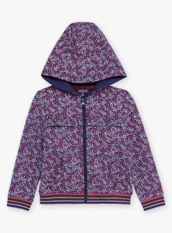 Sergent Major Tenues De Sport-Sweat &agrave; capuche violet &agrave; imprim&eacute; fleuri