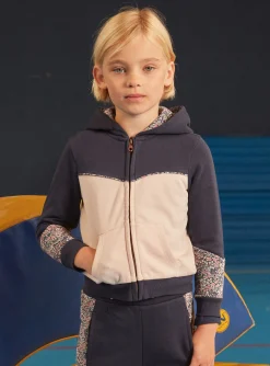 Sergent Major Tenues De Sport-Sweat &agrave; capuche zipp&eacute; fleuri