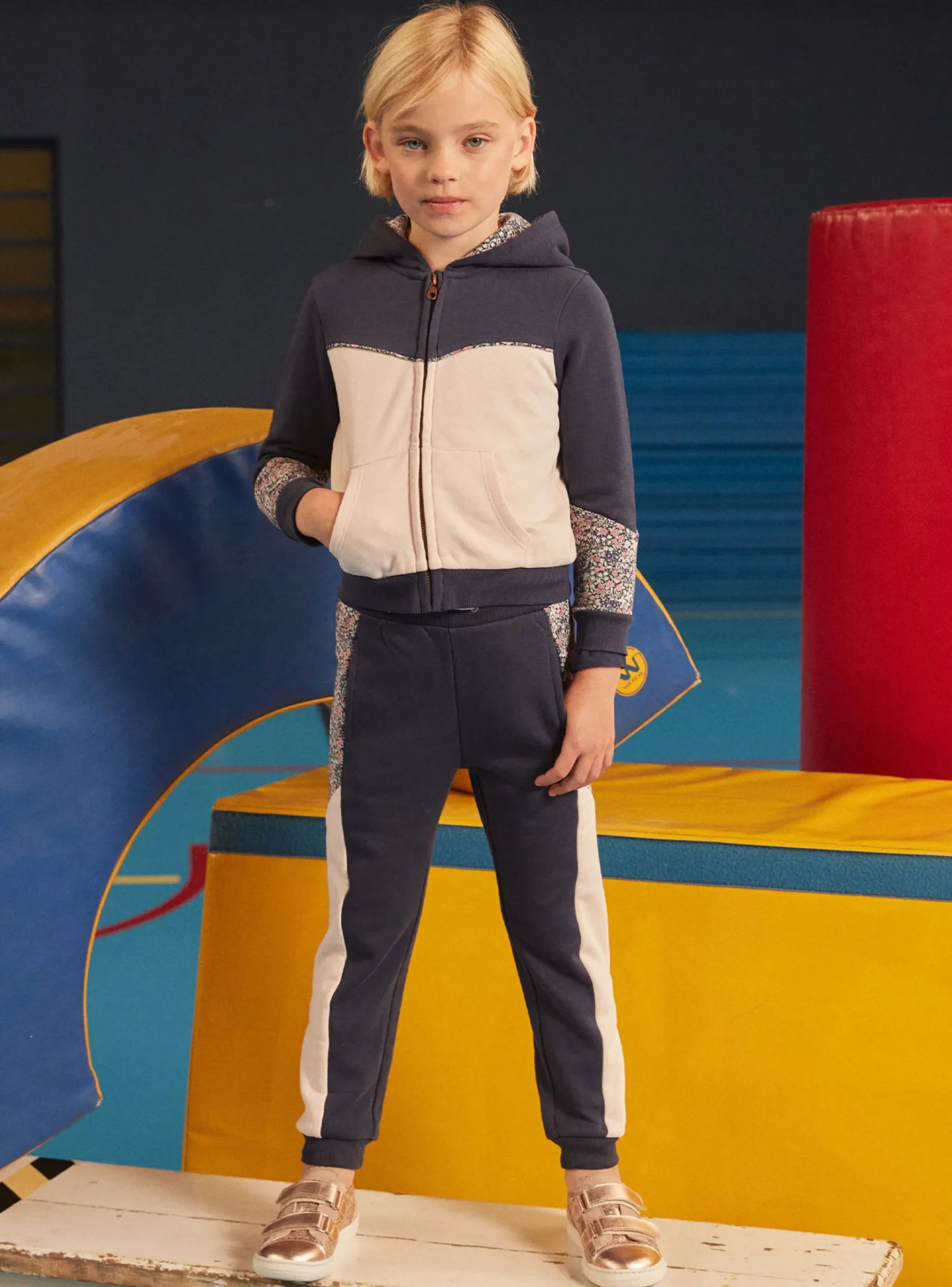 Sergent Major Tenues De Sport-Sweat à capuche zippé fleuri