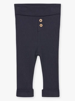Sergent Major Tenues & Ensembles-Sweat &eacute;cru et bleu, legging bleu nuit et chaussettes bleues