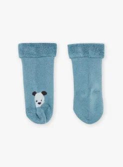 Sergent Major Tenues & Ensembles-Sweat &eacute;cru et bleu, legging bleu nuit et chaussettes bleues