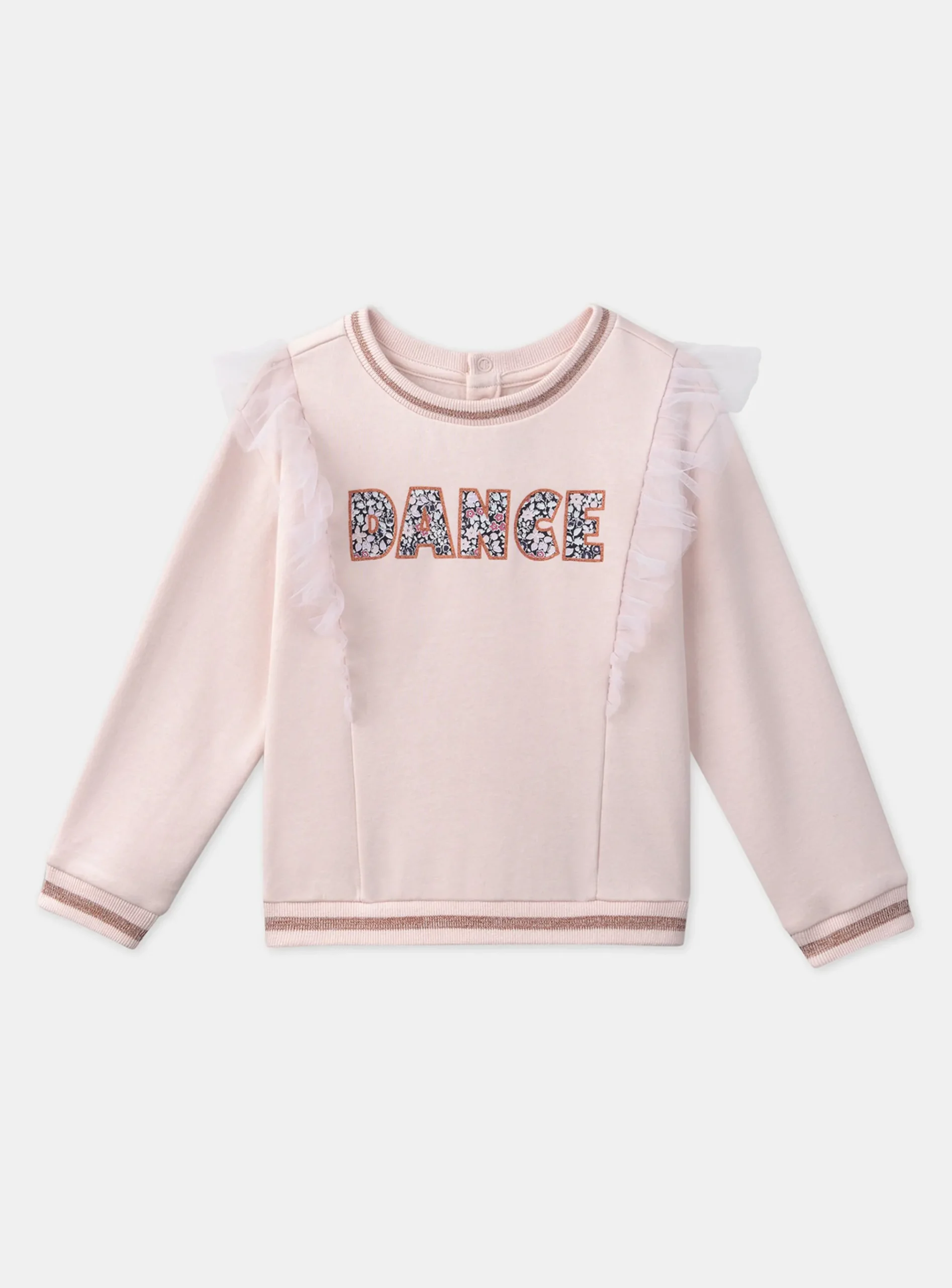 Sergent Major Pull, Gilet & Cardigan-Sweat rose à volants