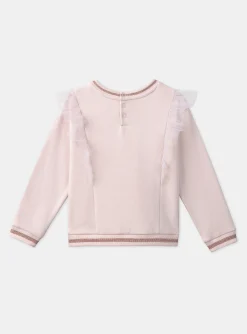 Sergent Major Pull, Gilet & Cardigan-Sweat rose à volants