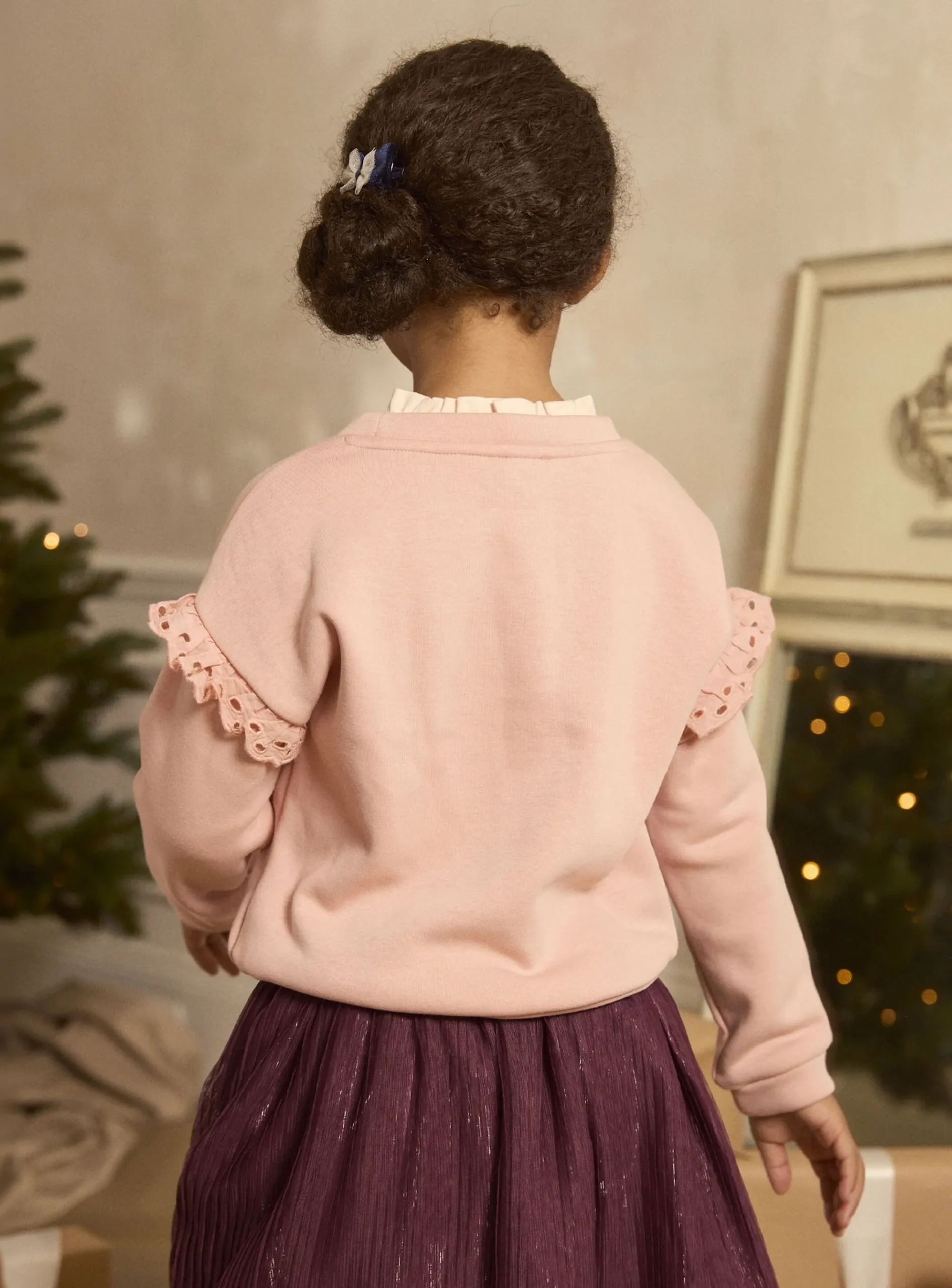 Sergent Major Blouse & T-shirt-Sweat rose doublé polaire