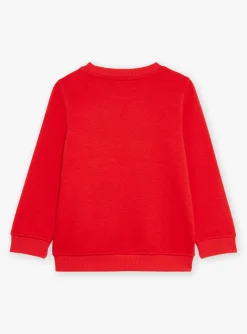 Sergent Major Pull, Gilet & Sweat-Sweat rouge &agrave; motif No&euml;l