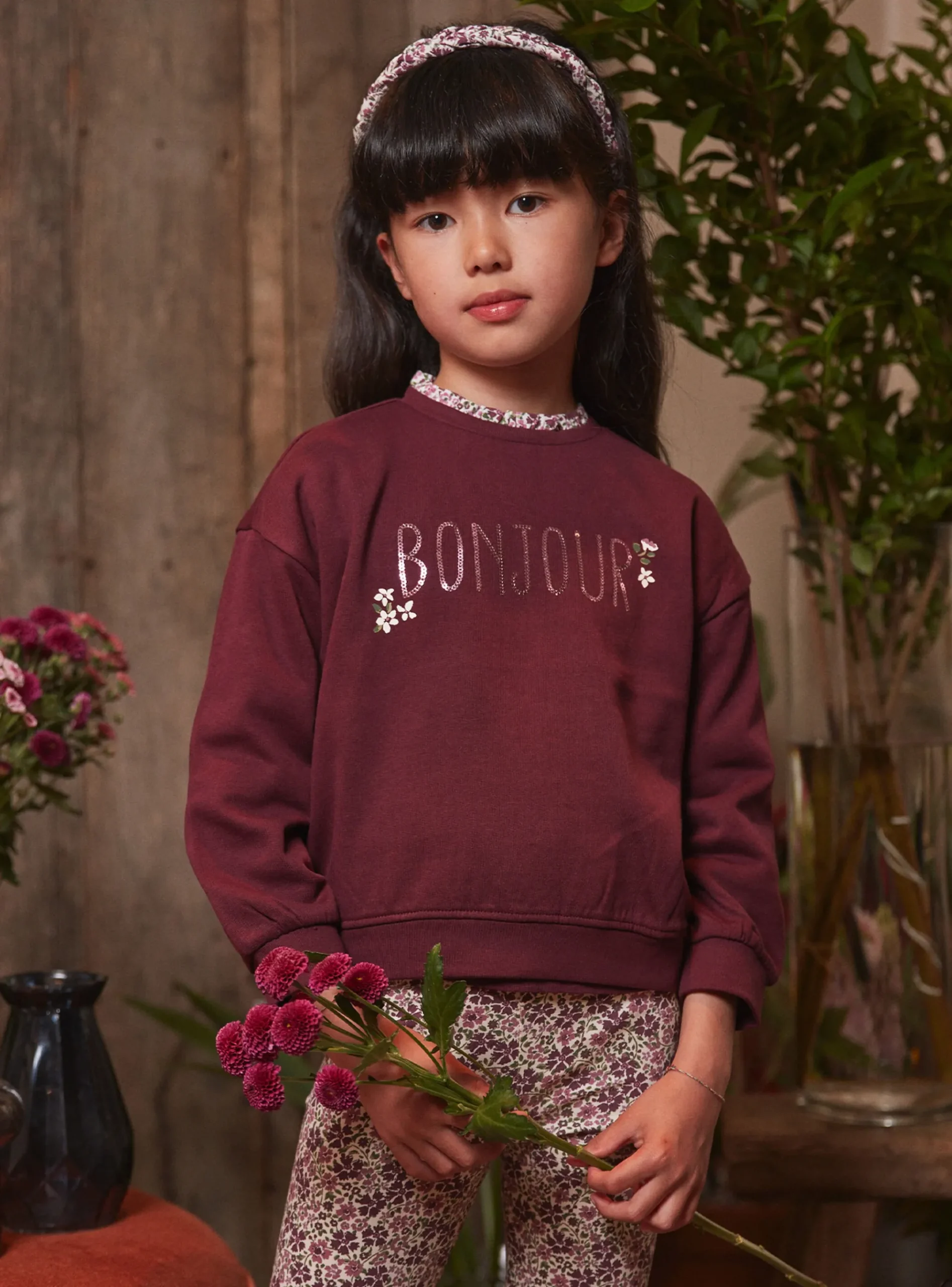 Sergent Major Pull, Gilet & Cardigan-Sweat violet à sequins