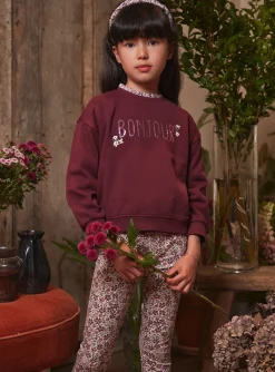 Sergent Major Pull, Gilet & Cardigan-Sweat violet à sequins