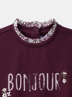 Sergent Major Pull, Gilet & Cardigan-Sweat violet à sequins