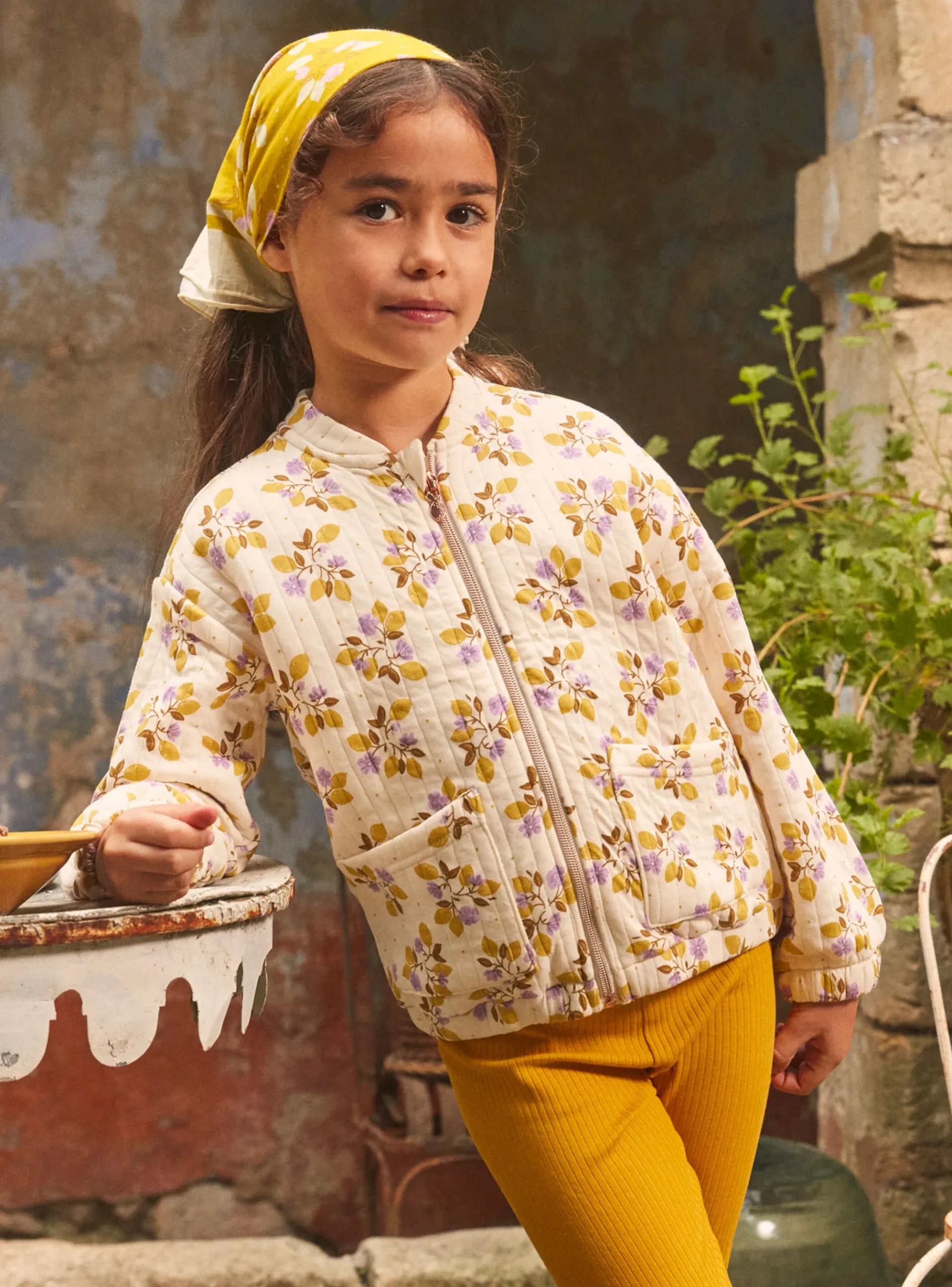 Sergent Major Pull, Gilet & Cardigan-Teddy à fleurs en tubique